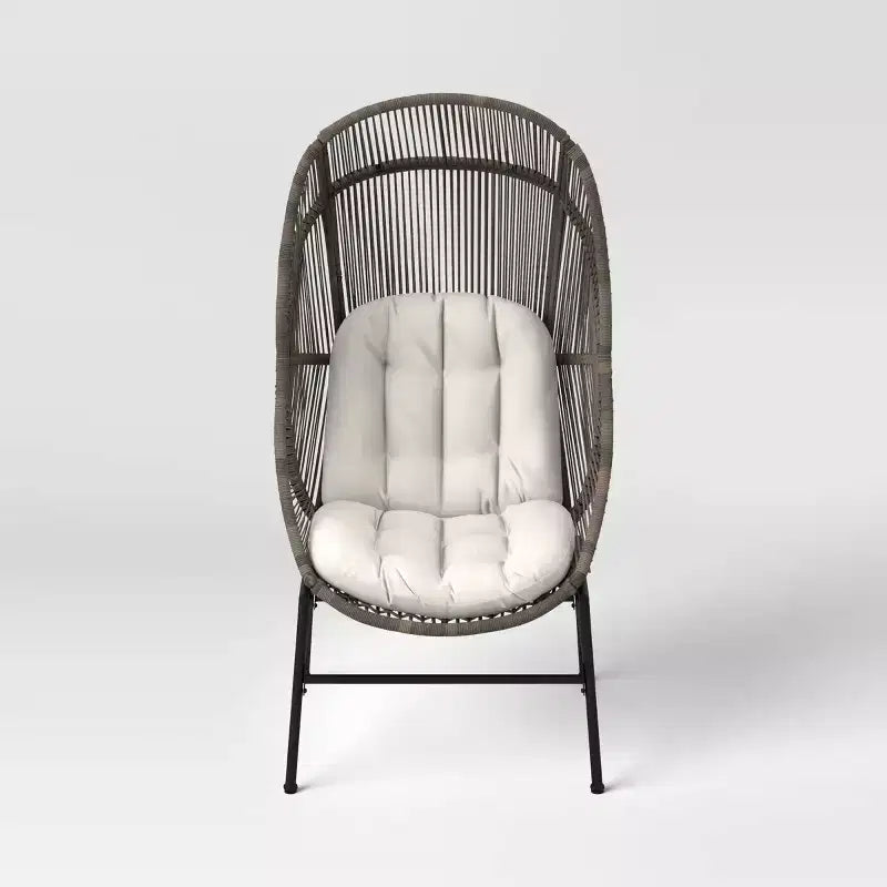 Chaise œuf Latigo Patio Statement grise - Threshold™