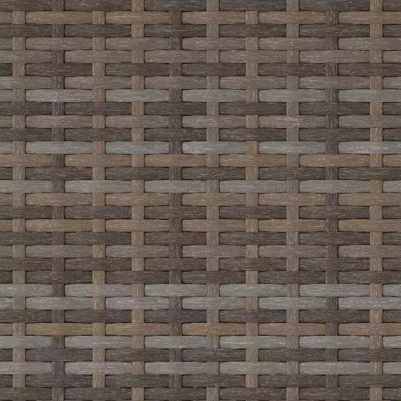 Fauteuil deux places d'extérieur en acier et osier Latigo, résistant à la rouille, gris - Threshold™