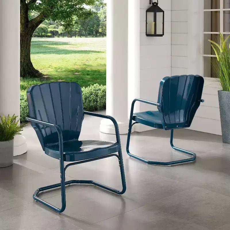 Chaises d'extérieur Ridgeland, lot de 2 - Bleu marine - Crosley