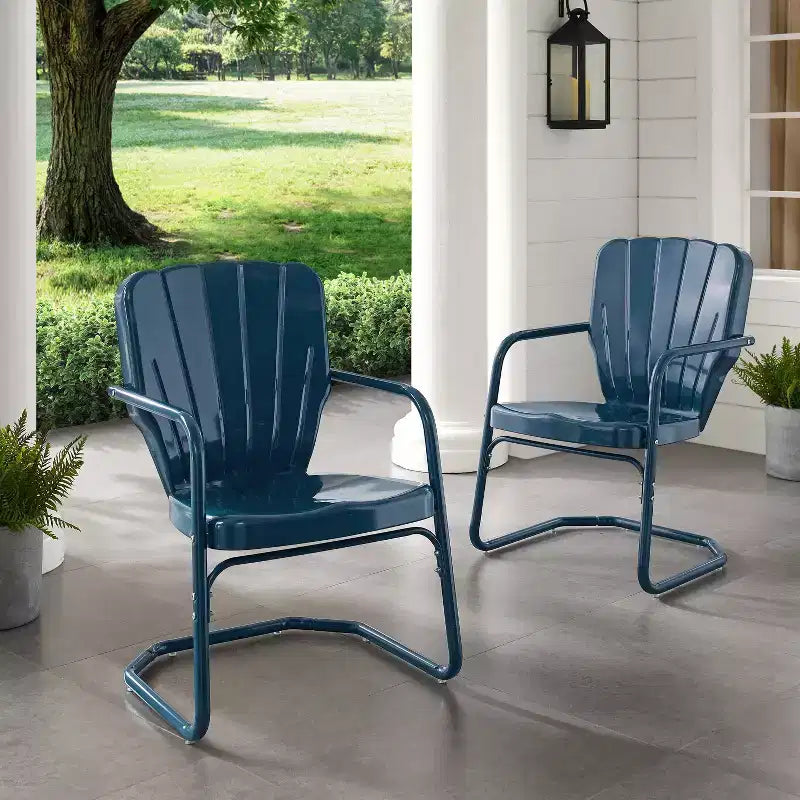 Chaises d'extérieur Ridgeland, lot de 2 - Bleu marine - Crosley