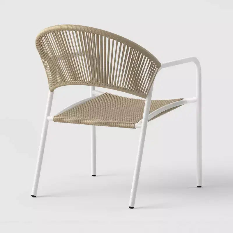 Fauteuil Club Empilable d'Extérieur Blanc Mackworth - Threshold™