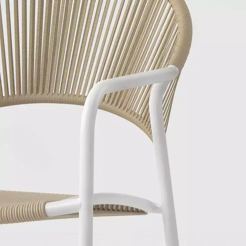 Fauteuil Club Empilable d'Extérieur Blanc Mackworth - Threshold™