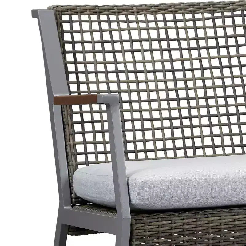 Fauteuil à bascule deux places Calvin gris - Real Flame