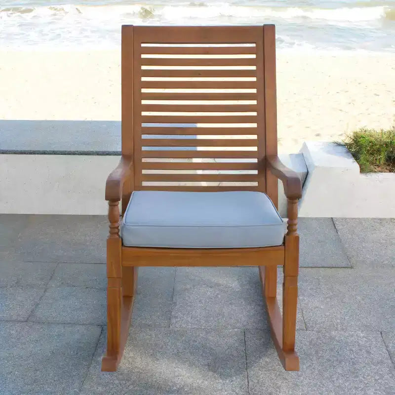 Chaise berçante Nantucket avec coussin gris - Merry Products