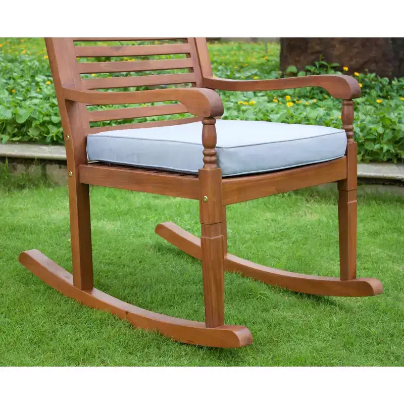 Chaise berçante Nantucket avec coussin gris - Merry Products