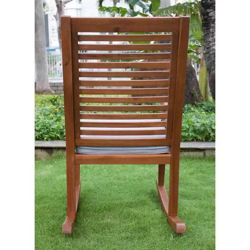 Chaise berçante Nantucket avec coussin gris - Merry Products