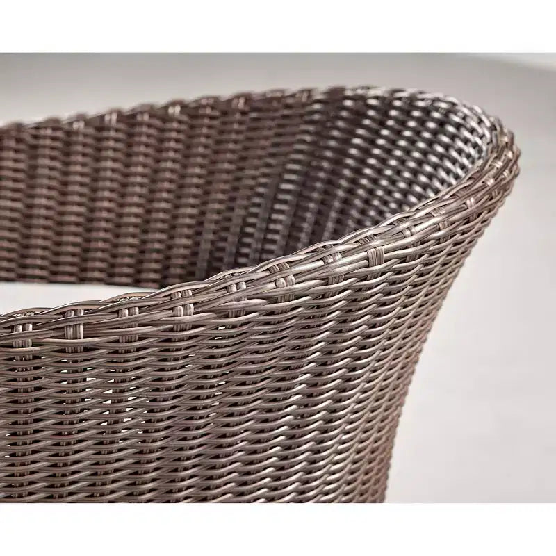 Lot de 2 chaises d'extérieur Athènes en osier tout temps avec coussins marron - Alaterre Furniture : Sièges de patio robustes