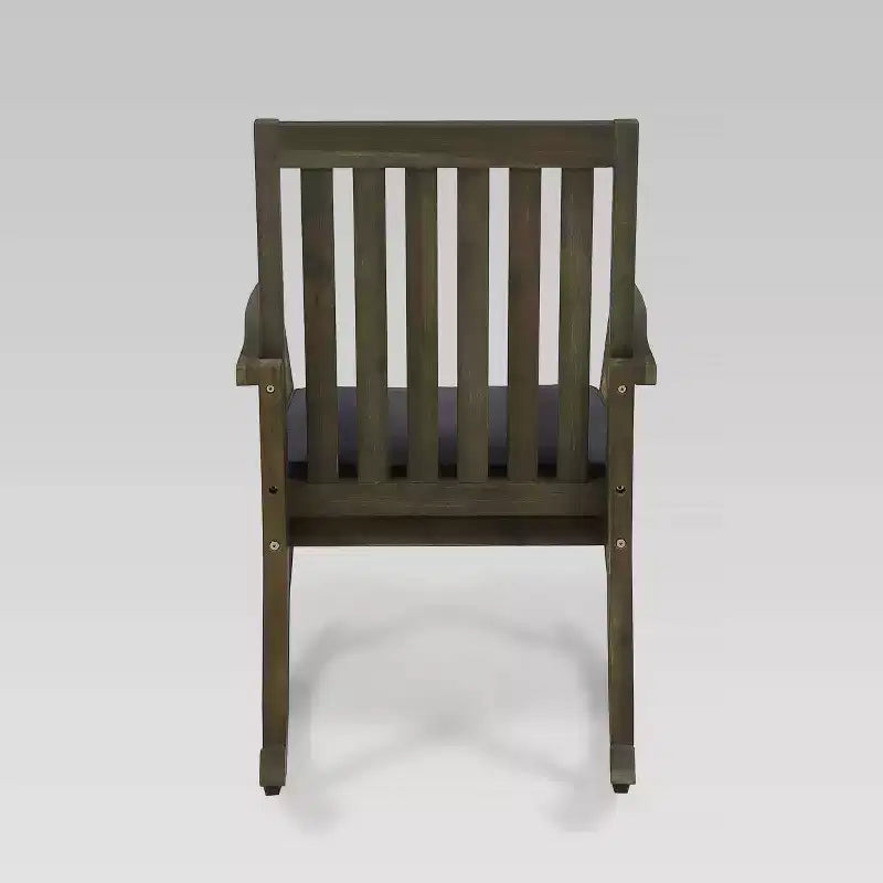 Fauteuil à bascule de patio en bois d'acacia Montrose gris - Christopher Knight Home : Rocker d'extérieur résistant aux intempéries