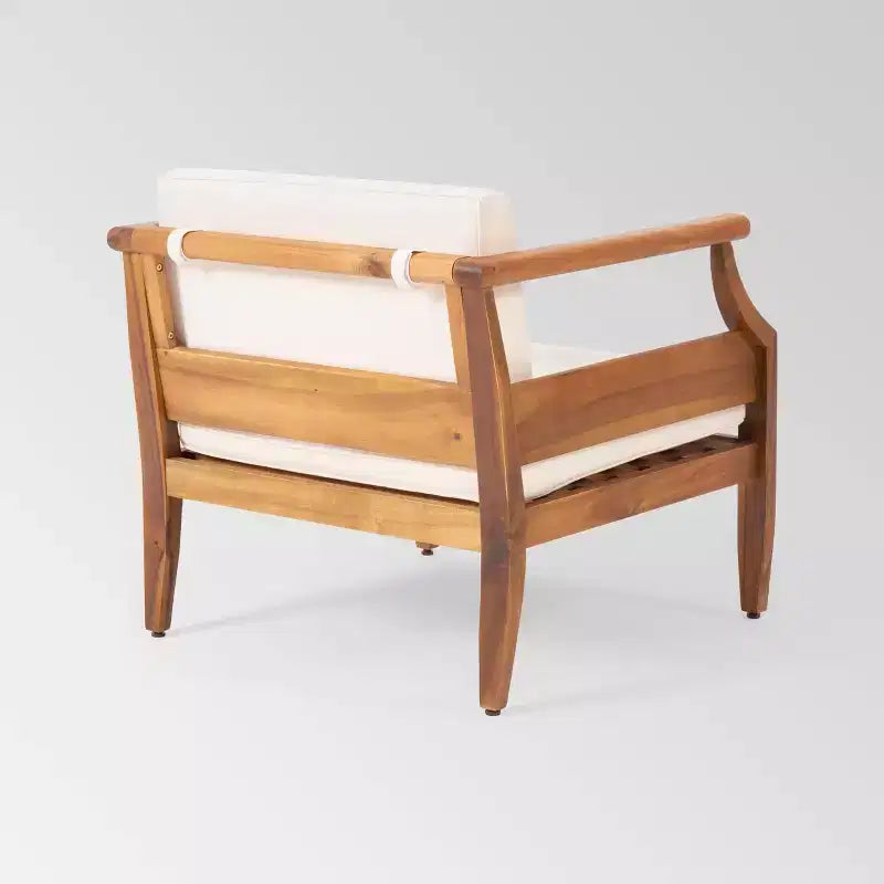 Fauteuils de jardin modernes Aston en bois d'acacia (lot de 2) : Résistants aux intempéries - Christopher Knight Home