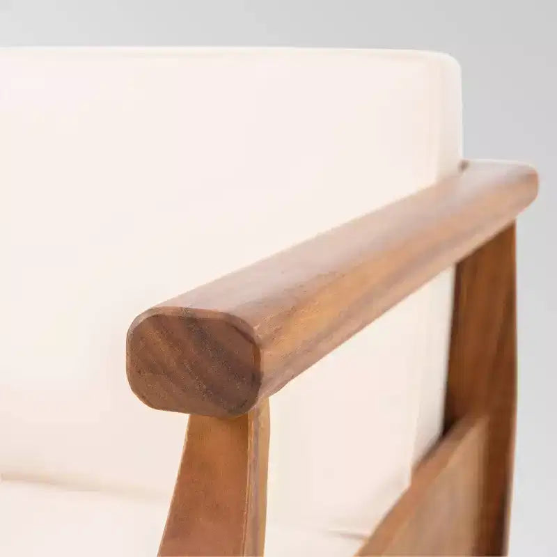 Fauteuils de jardin modernes Aston en bois d'acacia (lot de 2) : Résistants aux intempéries - Christopher Knight Home