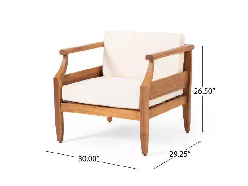 Fauteuils de jardin modernes Aston en bois d'acacia (lot de 2) : Résistants aux intempéries - Christopher Knight Home