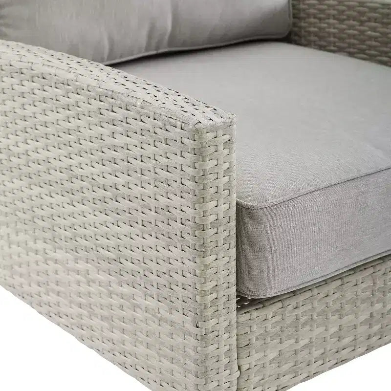 Ensemble de 2 chaises en osier Capella Outdoor gris/chêne - Crosley