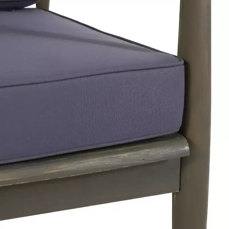Chaises de jardin Willowbrook en bois d'acacia (lot de 2) - Gris/Gris foncé - Christopher Knight Home