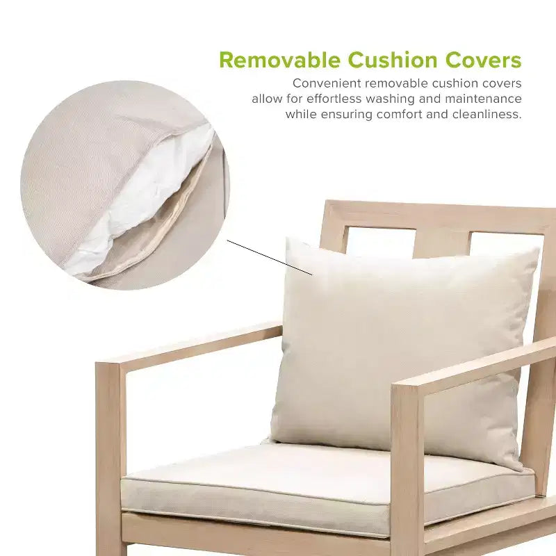 Greemotion Lot de 2 fauteuils de jardin Bordeaux en métal brossé avec coussins marron : Cadre en aluminium, résistant aux UV et aux intempéries.