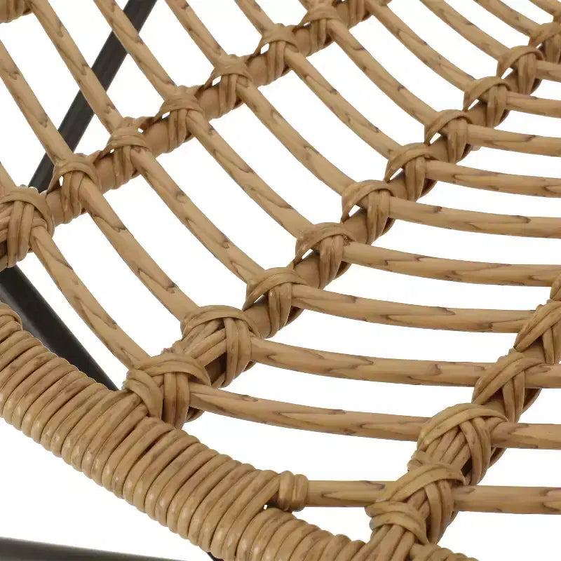 Lot de 2 chaises d'appoint Galtin en fer/osier pour l'extérieur : Résistantes aux UV, aux intempéries - Christopher Knight Home