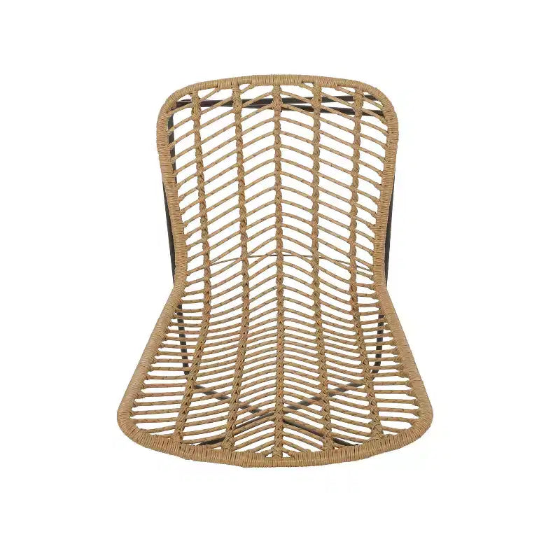 Lot de 2 chaises d'appoint Galtin en fer/osier pour l'extérieur : Résistantes aux UV, aux intempéries - Christopher Knight Home