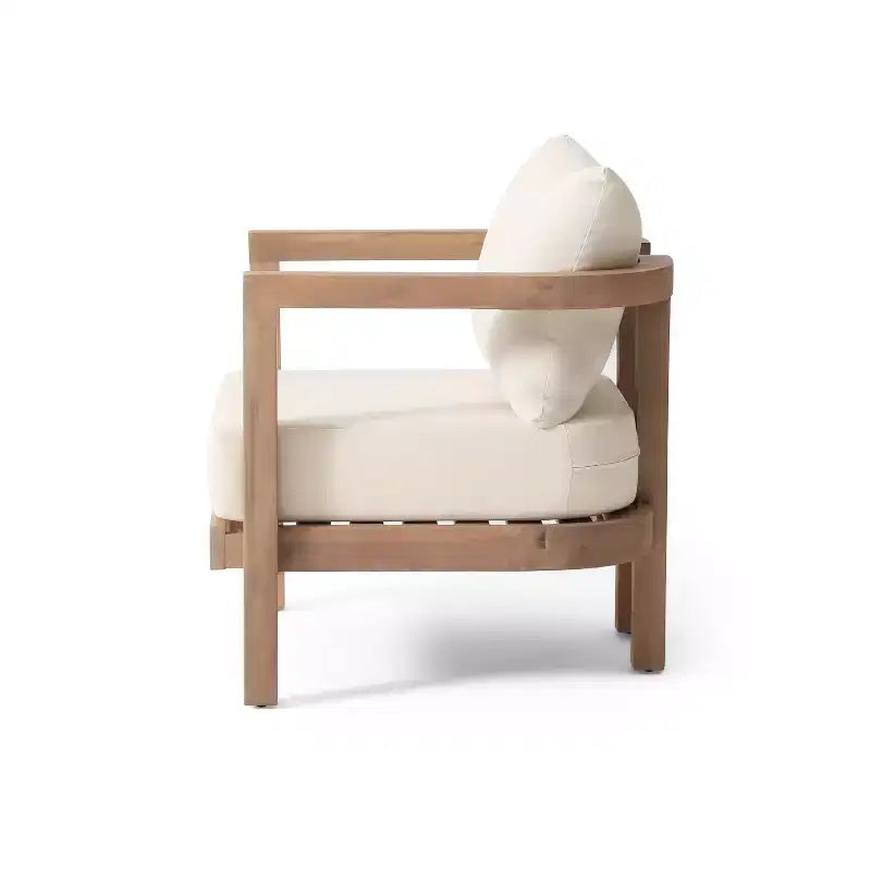 Christopher Knight Home Wichita Fauteuil de jardin en acacia avec coussins marron/beige