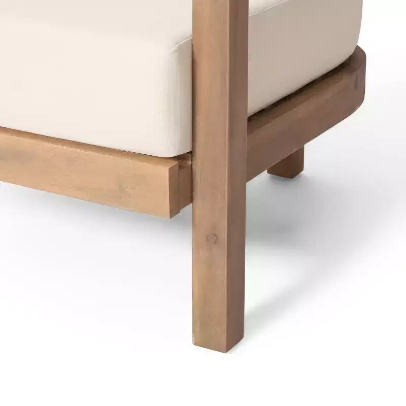 Christopher Knight Home Wichita Fauteuil de jardin en acacia avec coussins marron/beige