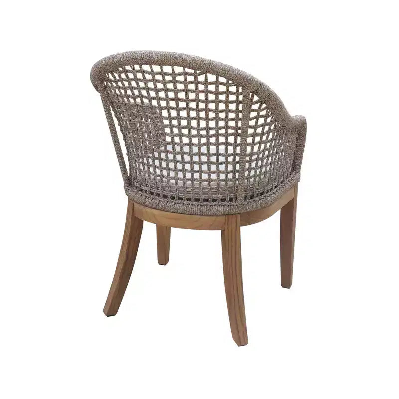 International Concepts Lot de 2 chaises de patio extérieures en teck avec coussins : séchage rapide, remplis de mousse, nettoyage des taches