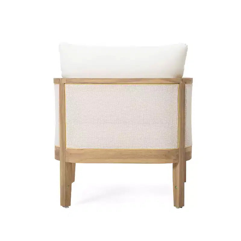 Christopher Knight Home Linksy Fauteuil de club moderne en acacia pour patio avec coussin résistant à l'eau