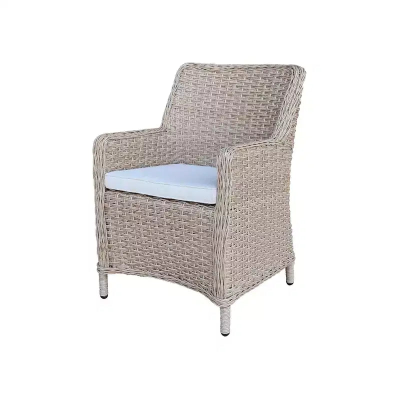 International Concepts Outdoor Wicker Patio Chair with Cushion: Aluminum Frame, Quick-Drying, Foam Fill