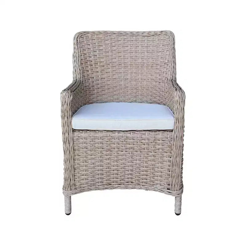 Chaise de patio en osier d'extérieur International Concepts avec coussin : cadre en aluminium, séchage rapide, remplissage en mousse