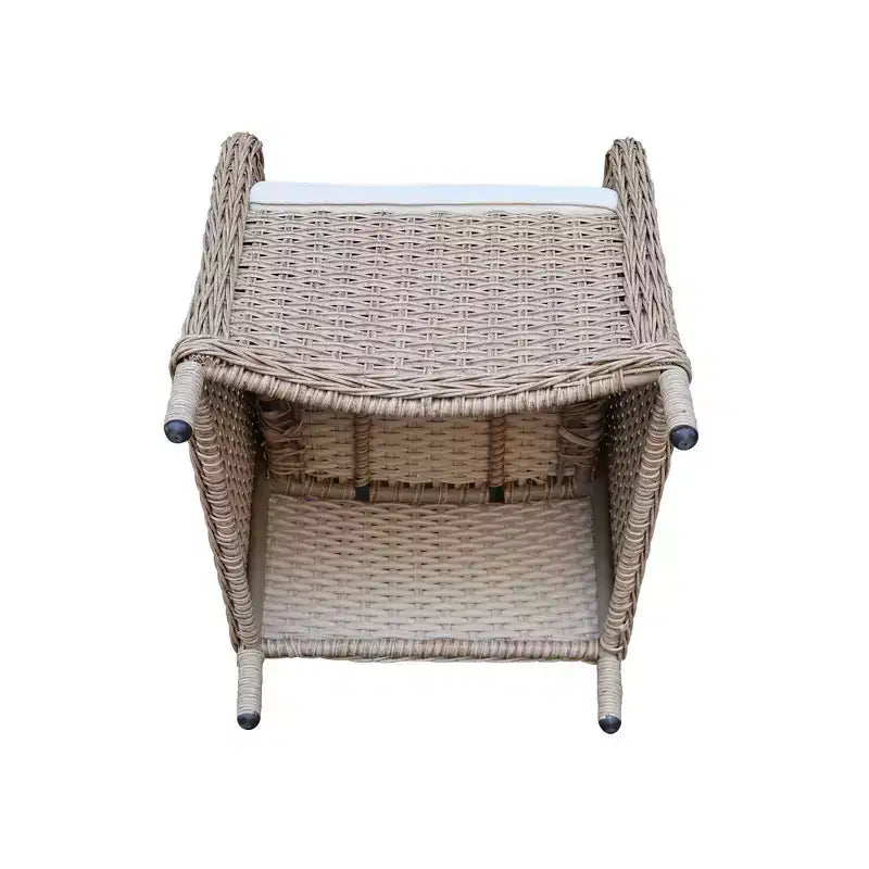 Chaise de patio en osier d'extérieur International Concepts avec coussin : cadre en aluminium, séchage rapide, remplissage en mousse