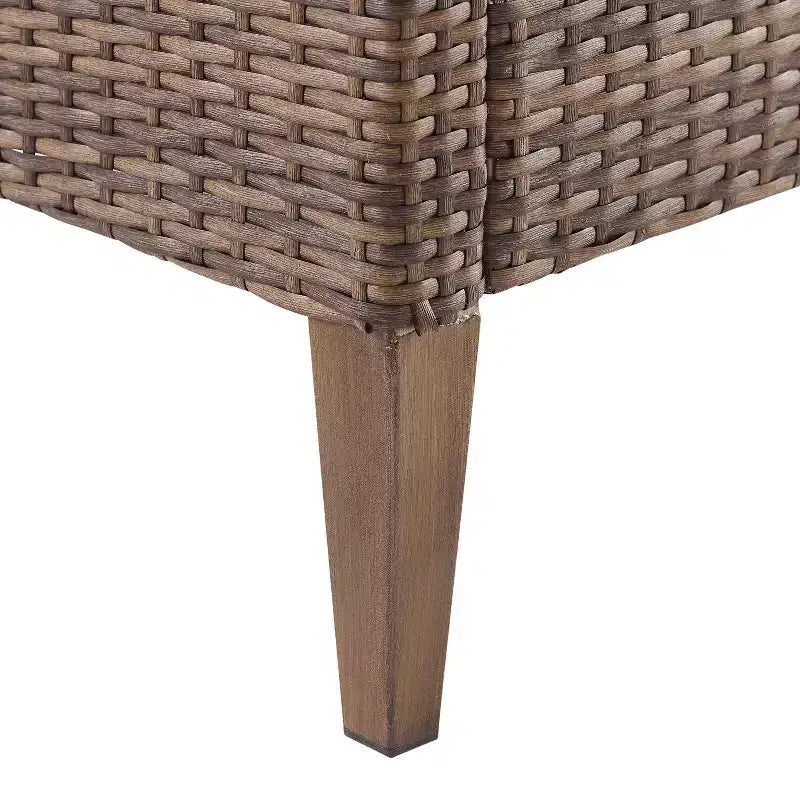 Fauteuils en osier d'extérieur Capella (paquet de 2) – Crème/Marron – Crosley