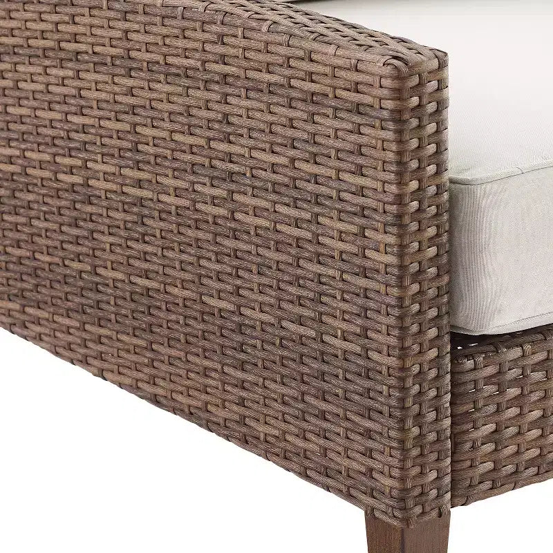Fauteuils en osier d'extérieur Capella (paquet de 2) – Crème/Marron – Crosley