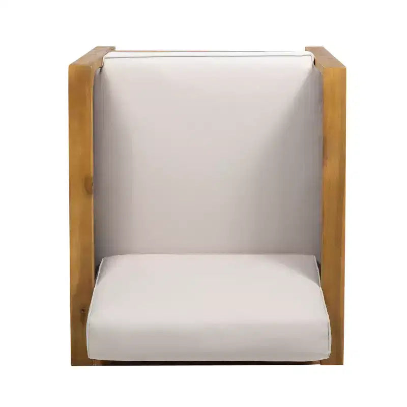 Christopher Knight Home Luna Fauteuil club d'extérieur en acacia et osier Teck/Marron mélangé/Beige