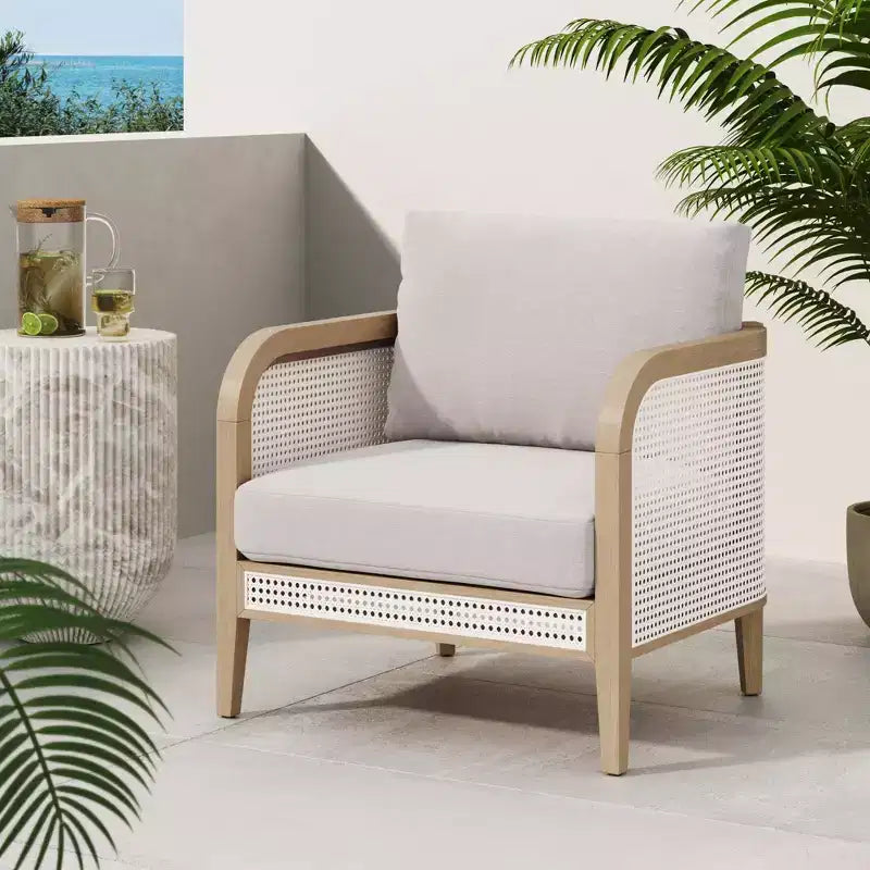 Chaise d'appoint d'extérieur Nathan James Twila gris