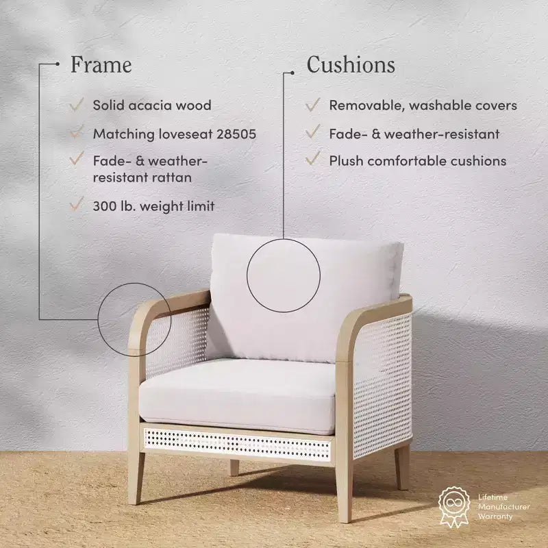 Chaise d'appoint d'extérieur Nathan James Twila gris