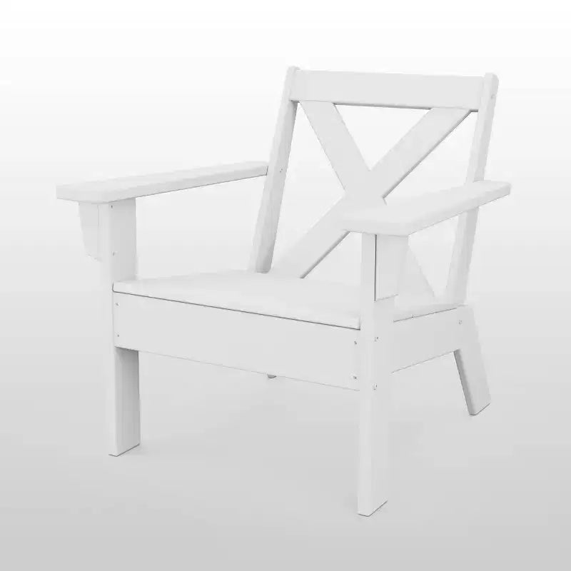 POLYWOOD Shawboro Outdoor Patio Lounge Chair White