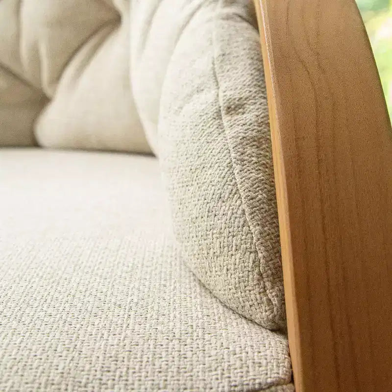 Chaise longue d'extérieur en teck Sonoma Lane Graford avec coussin taupe