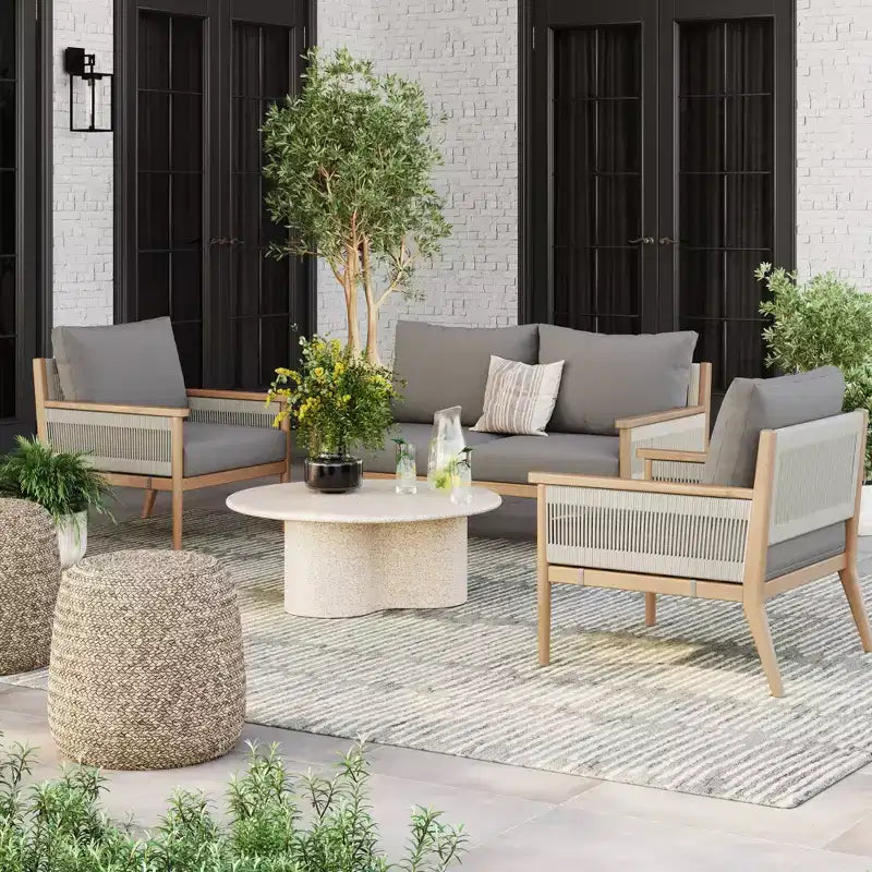 Nathan James Kayden Fauteuil d'appoint d'extérieur Gris foncé