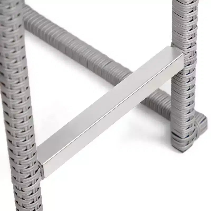 Greemotion Chaises de bar d'extérieur empilables sans accoudoirs Cyprus 6 pièces, grises : Résistantes aux UV, tout temps, cadre en aluminium