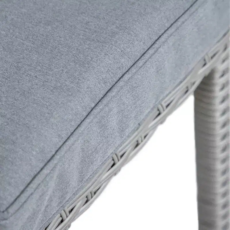 Greemotion Chaises de bar d'extérieur empilables sans accoudoirs Cyprus 6 pièces, grises : Résistantes aux UV, tout temps, cadre en aluminium
