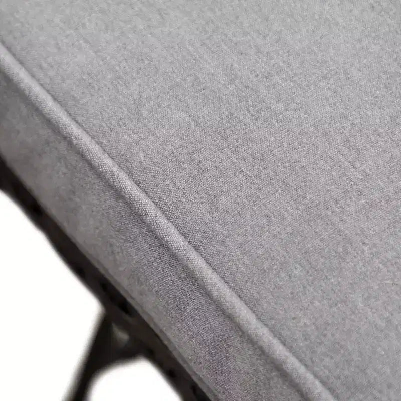 Greemotion Lot de 2 tabourets de bar pivotants d'extérieur Arosa en acier avec coussins lombaires gris