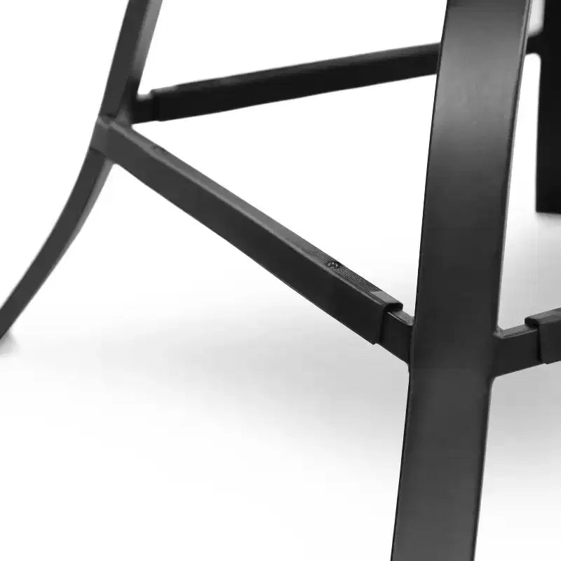 Greemotion Lot de 2 tabourets de bar pivotants d'extérieur Arosa en acier avec coussins lombaires gris