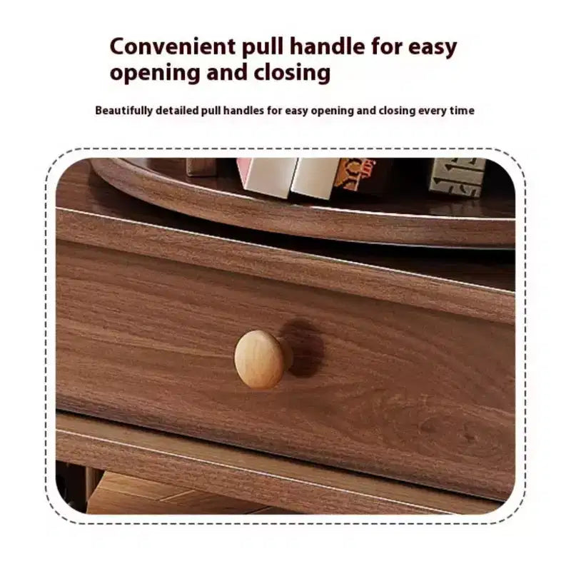 Bibliothèque d'angle pivotante à 360° Chic Crate à 6 niveaux avec roulettes, étagère étroite pour petits espaces, marron noyer