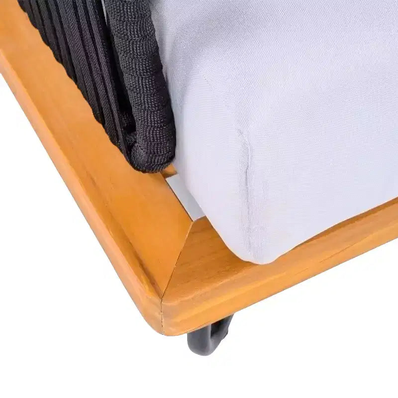 Christopher Knight Home Ivan Chaises de club en corde tressée acacia et cadre en fer (Lot de 2)
