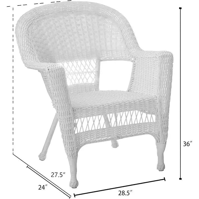 Lot de 2 chaises HomeStock Zen Zone, en résine tressée durable, résistantes aux intempéries avec coussins