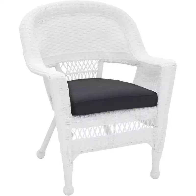 Lot de 2 chaises HomeStock Zen Zone, en résine tressée durable, résistantes aux intempéries avec coussins