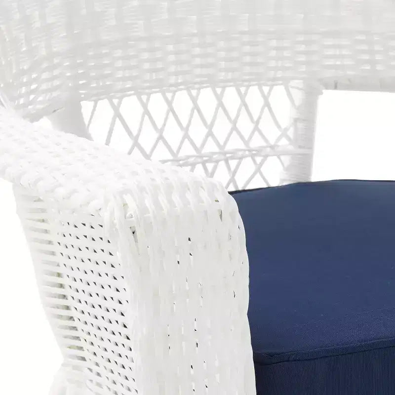Lot de 2 chaises HomeStock Zen Zone, en résine tressée durable, résistantes aux intempéries avec coussins