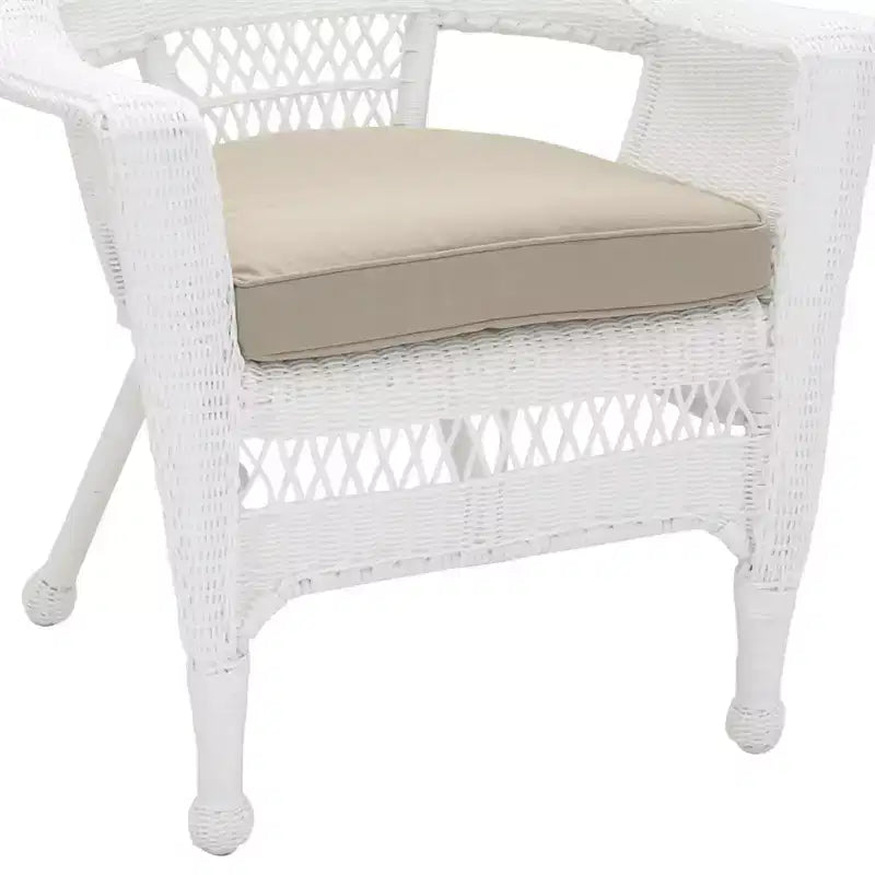 Lot de 2 chaises HomeStock Zen Zone, en résine tressée durable, résistantes aux intempéries avec coussins