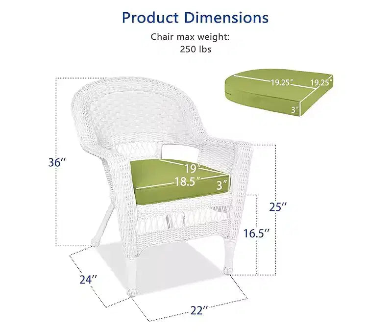 Lot de 2 chaises HomeStock Zen Zone, en résine tressée durable, résistantes aux intempéries avec coussins