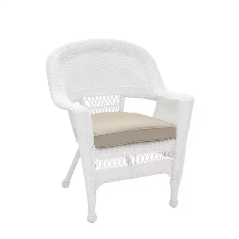Lot de 2 chaises HomeStock Zen Zone, en résine tressée durable, résistantes aux intempéries avec coussins