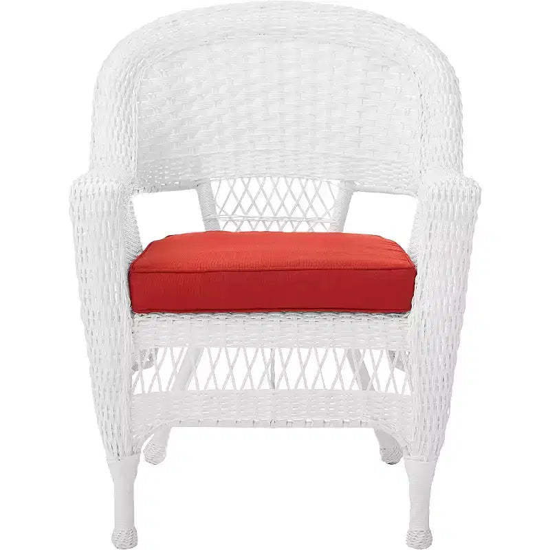 Lot de 2 chaises HomeStock Zen Zone, en résine tressée durable, résistantes aux intempéries avec coussins