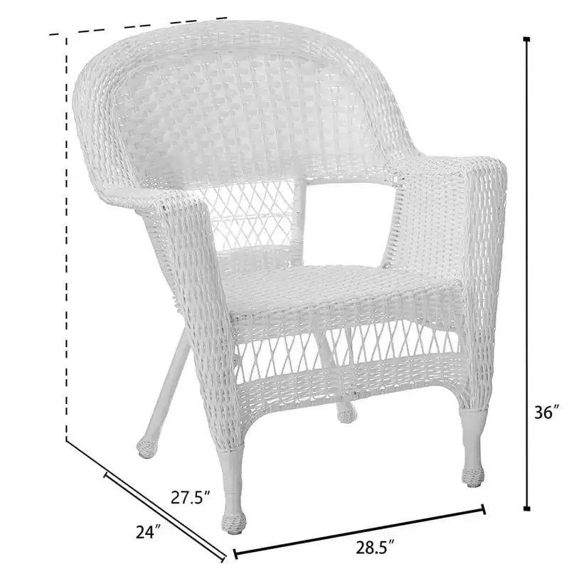 Lot de 2 chaises HomeStock Zen Zone, en résine tressée durable, résistantes aux intempéries avec coussins