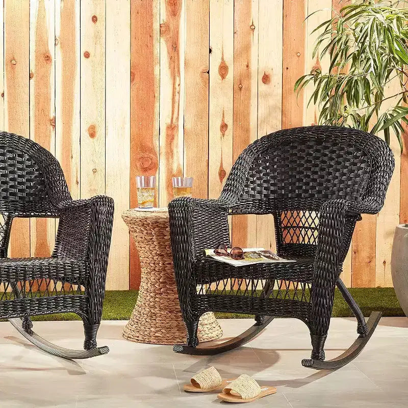 Chaise HomeStock Rocker Classic Comfort avec coussin – Lot de 2